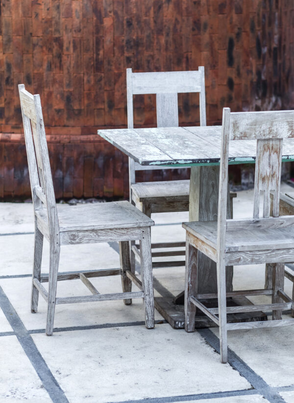 Empty wooden vintage table