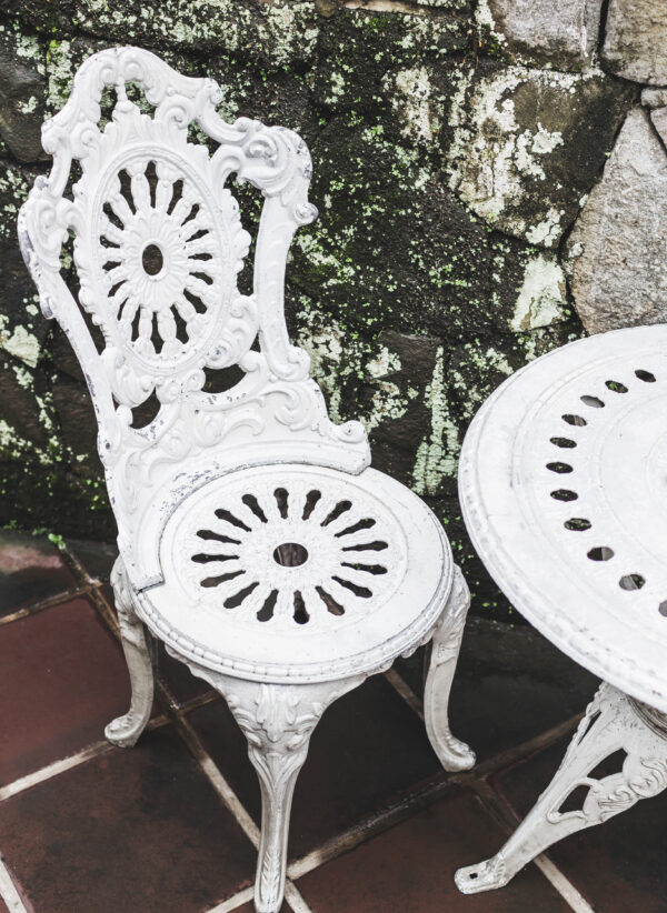 Old vintage white furniture