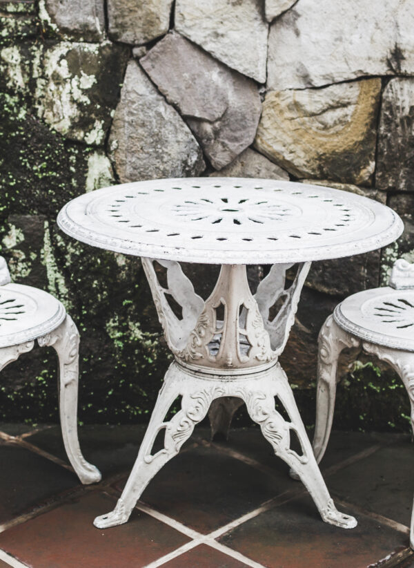 Old vintage white furniture
